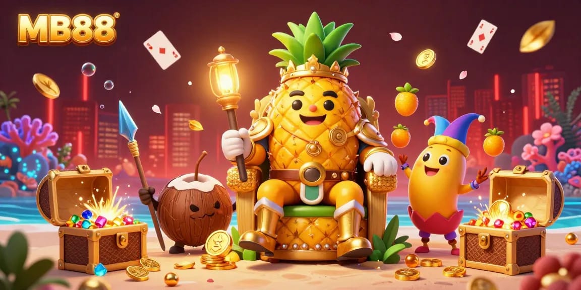 Engage in the thrill of winning at MB88 app with lively characters and dynamic casino elements.