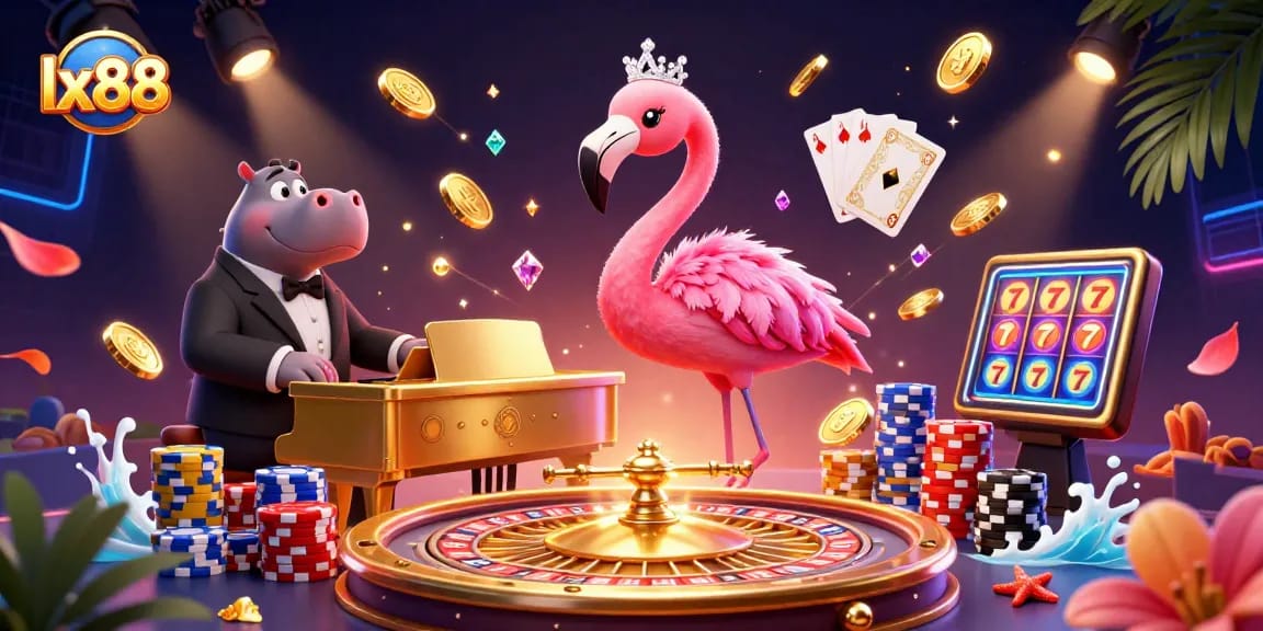 Experience luxury and excitement at lx88 with vibrant casino characters and games in action.